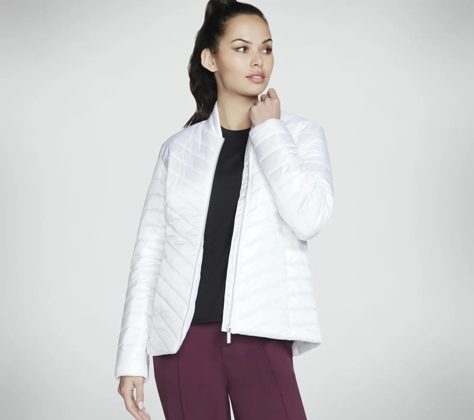 Partes De Cima|Partes De Cima-SKECHERS GO SHIELD Shine Jacket BRANCO
