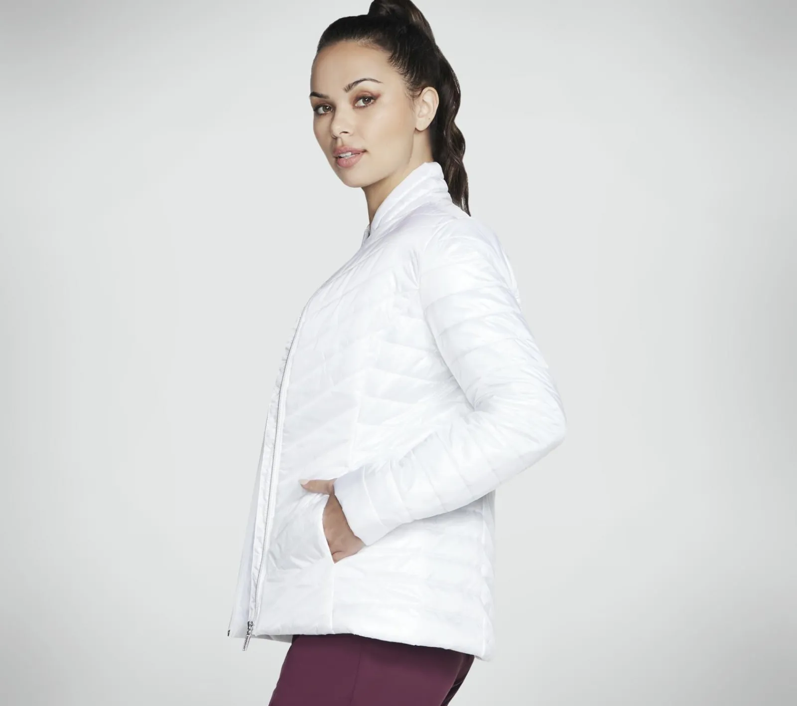 Partes De Cima|Partes De Cima-SKECHERS GO SHIELD Shine Jacket BRANCO