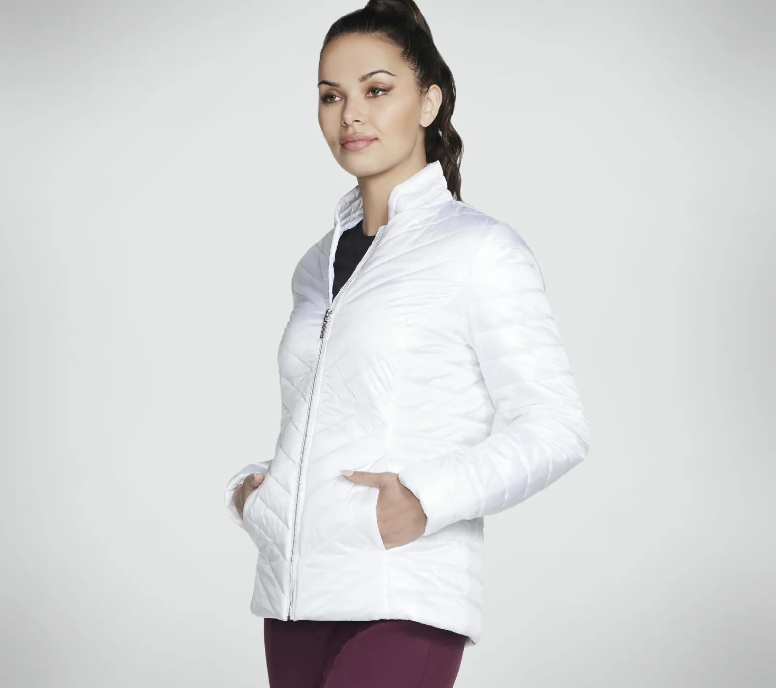 Partes De Cima|Partes De Cima-SKECHERS GO SHIELD Shine Jacket BRANCO