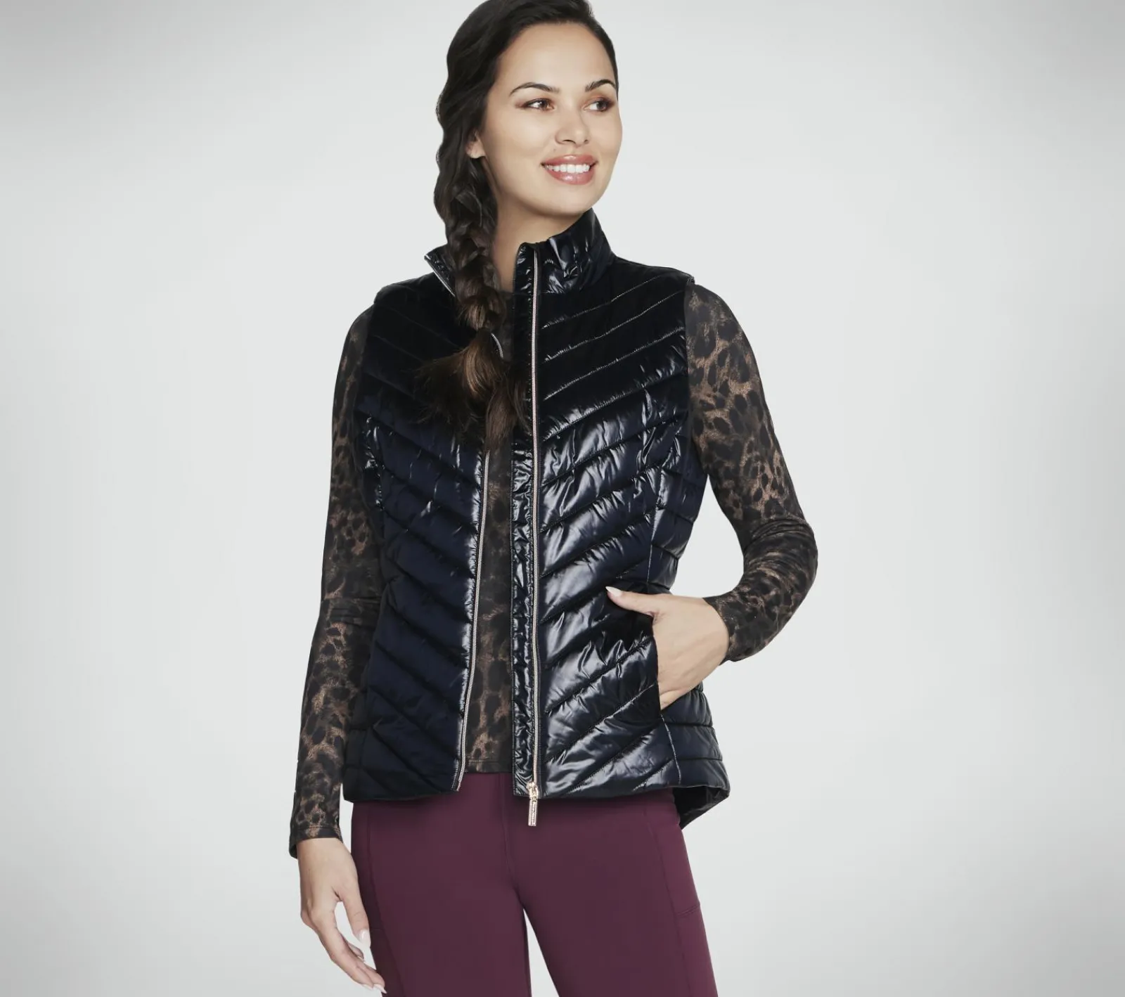 Partes De Cima|Partes De Cima-SKECHERS GO SHIELD Shine Vest PRETO