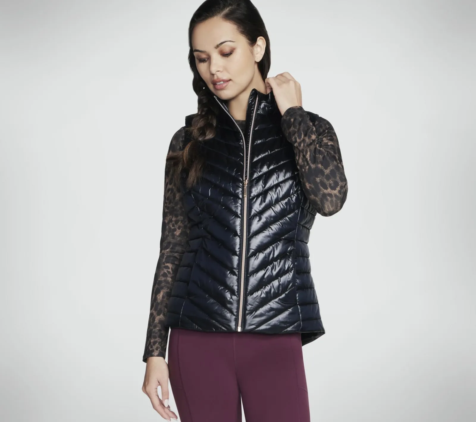 Partes De Cima|Partes De Cima-SKECHERS GO SHIELD Shine Vest PRETO