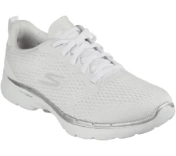 Calçado Sem Atacadores|Sapatilhas-SKECHERS GO WALK 6 - Bold Vision BRANCO