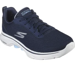 Com Atacadores|Sapatilhas-SKECHERS GO WALK 7 - Clear Path NAVY / AZUL CLARO