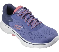 Calçado Sem Atacadores|Sapatilhas-SKECHERS GO WALK 7 - Cosmic Waves NAVY / CORAL