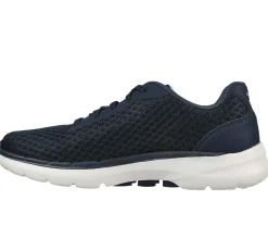 Com Atacadores|Sapatilhas-SKECHERS GO WALK 6 - Iconic Vision NAVY / TURQUESA