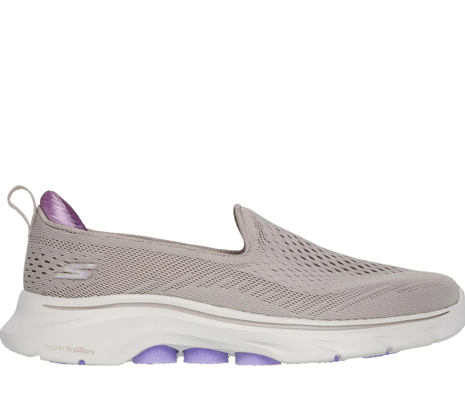 Calçado Sem Atacadores|Sapatilhas-SKECHERS GO WALK 7 - Vina TAUPE / LAVANDA