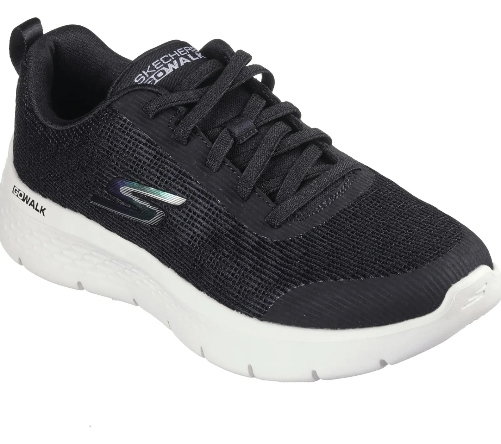 Calçado Sem Atacadores|Sapatilhas-SKECHERS GO WALK Flex - Viva PRETO / BRANCO