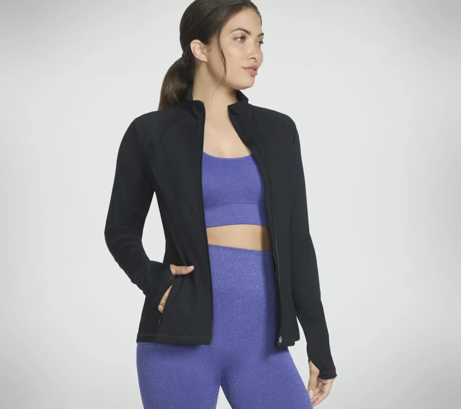 Partes De Cima|Partes De Cima-SKECHERS GO WALK Jacket PRETO