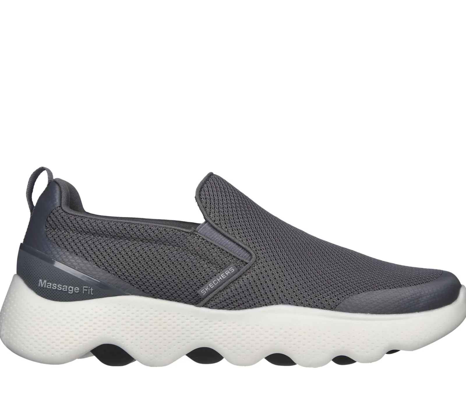 Calçado Sem Atacadores|Sapatilhas Casuais-SKECHERS GO WALK Massage Fit - Ripple CARVÃO