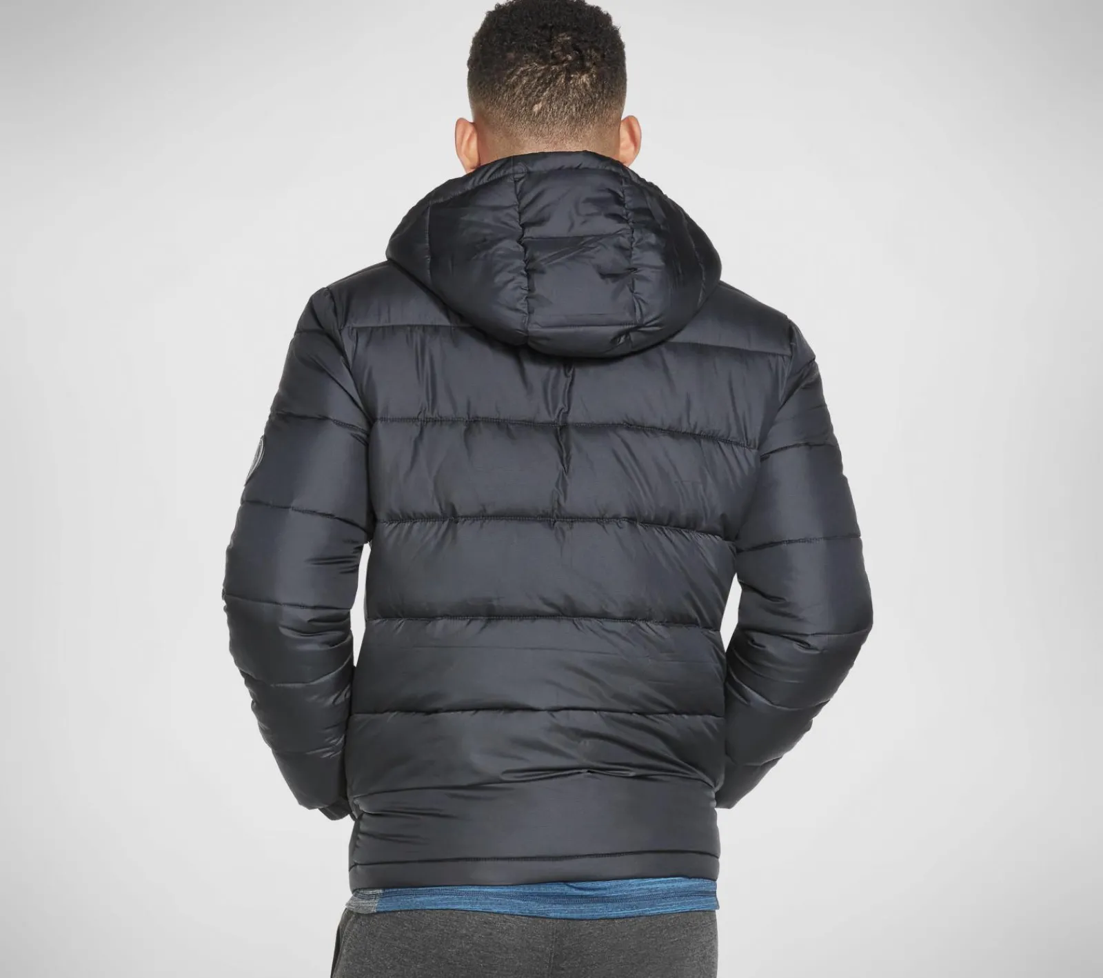 Partes De Cima|Partes De Cima-SKECHERS GO WALK Parkway Hooded Puffer PRETO
