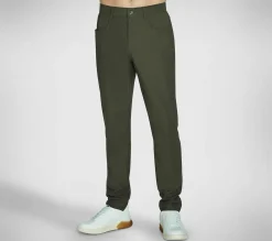 Calças|Partes De Baixo-SKECHERS GO WALK Premium 5 Pocket Pant CASTANHO / AZEITONA