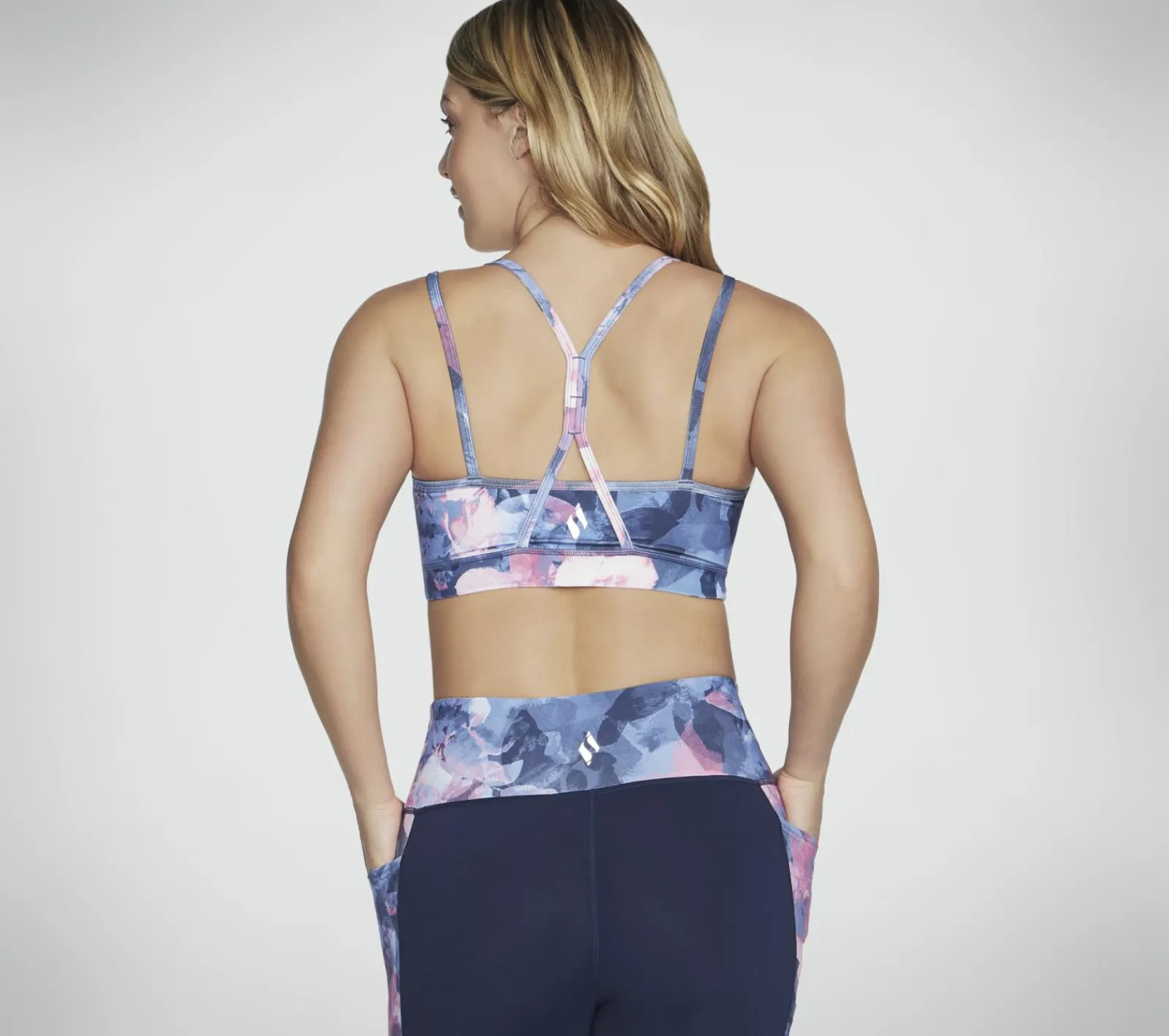 Partes De Cima|Partes De Cima-SKECHERS GO WALK Summer Rose Bra NAVY / ROSA CHOQUE