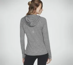 Partes De Cima|Partes De Cima-SKECHERS GODRI SWIFT Hooded Long Sleeve CARVÃO