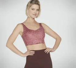 Partes De Cima|Partes De Cima-SKECHERS GOSCULPT Leopard Longline Bra MAUVE / PURPLE