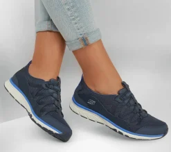 Calçado Sem Atacadores|Sapatilhas Casuais-SKECHERS Gratis Sport - Live Golden NAVY