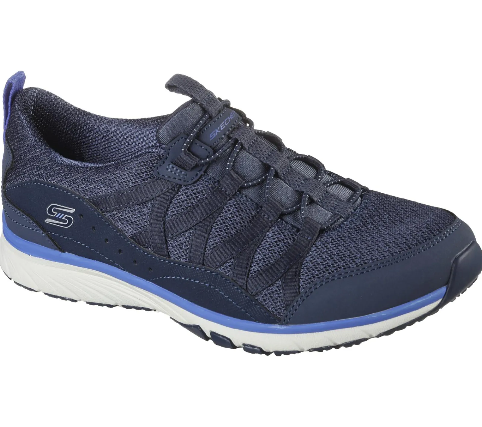 Calçado Sem Atacadores|Sapatilhas Casuais-SKECHERS Gratis Sport - Live Golden NAVY