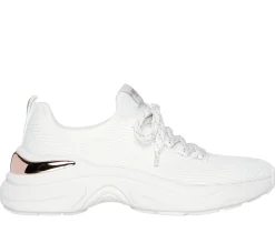 Com Atacadores|Calçado Sem Atacadores-SKECHERS Hazel - Pretty Knitty BRANCO