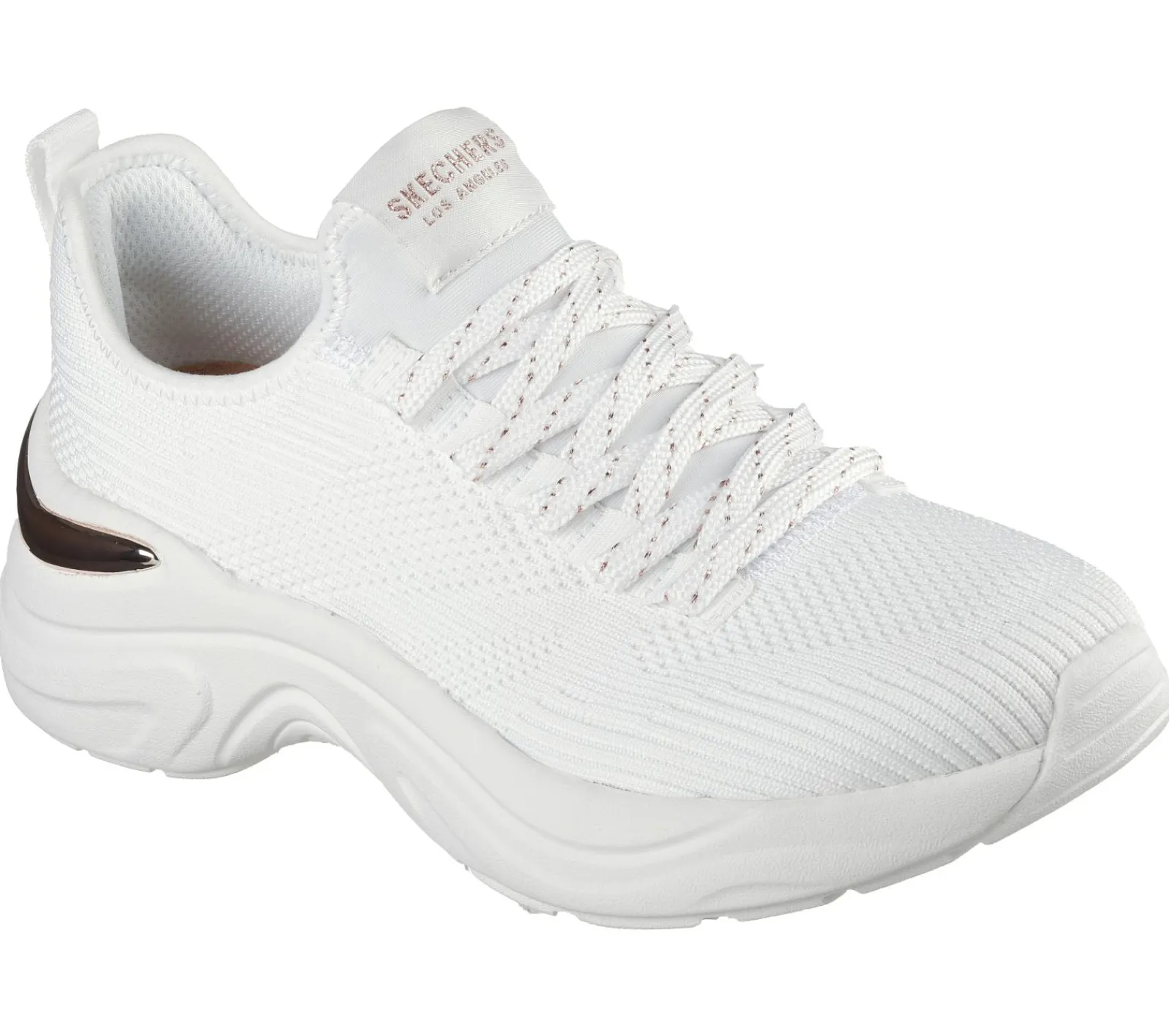 Com Atacadores|Calçado Sem Atacadores-SKECHERS Hazel - Pretty Knitty BRANCO