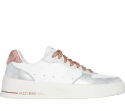 Com Atacadores|Sapatilhas Casuais-SKECHERS Hiland - Soft Metals BRANCO / MULTICOR
