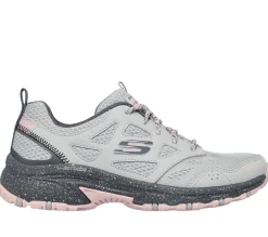 Com Atacadores|Sapatilhas-SKECHERS Hillcrest - Pure Escapade CINZENTO / ROSA