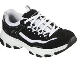 Com Atacadores|Sapatilhas Casuais-SKECHERS I-Conik PRETO / BRANCO
