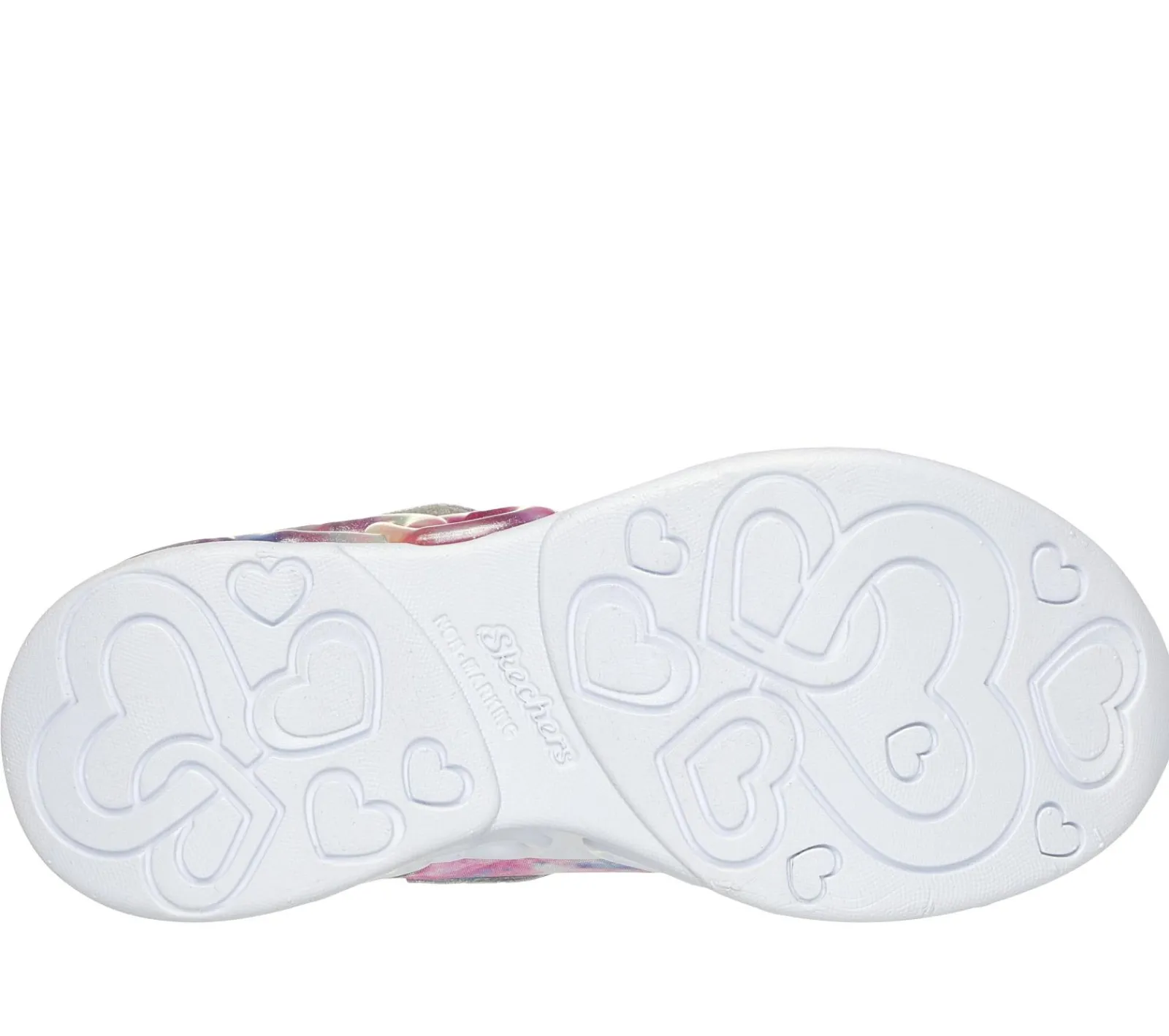 Luzes|Sapatilhas-SKECHERS Infinite Heart Lights - Color Lovin PRATEADO / MULTICOR