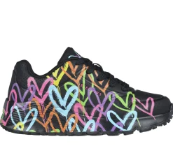 Sapatilhas-SKECHERS JGoldcrown: Uno Lite - Spread The Love PRETO / MULTICOR