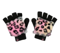 Equipamento Para O Frio|Equipamento Para O Frio-SKECHERS Leopard Kitty Faux Fur Mittens MULTICOR