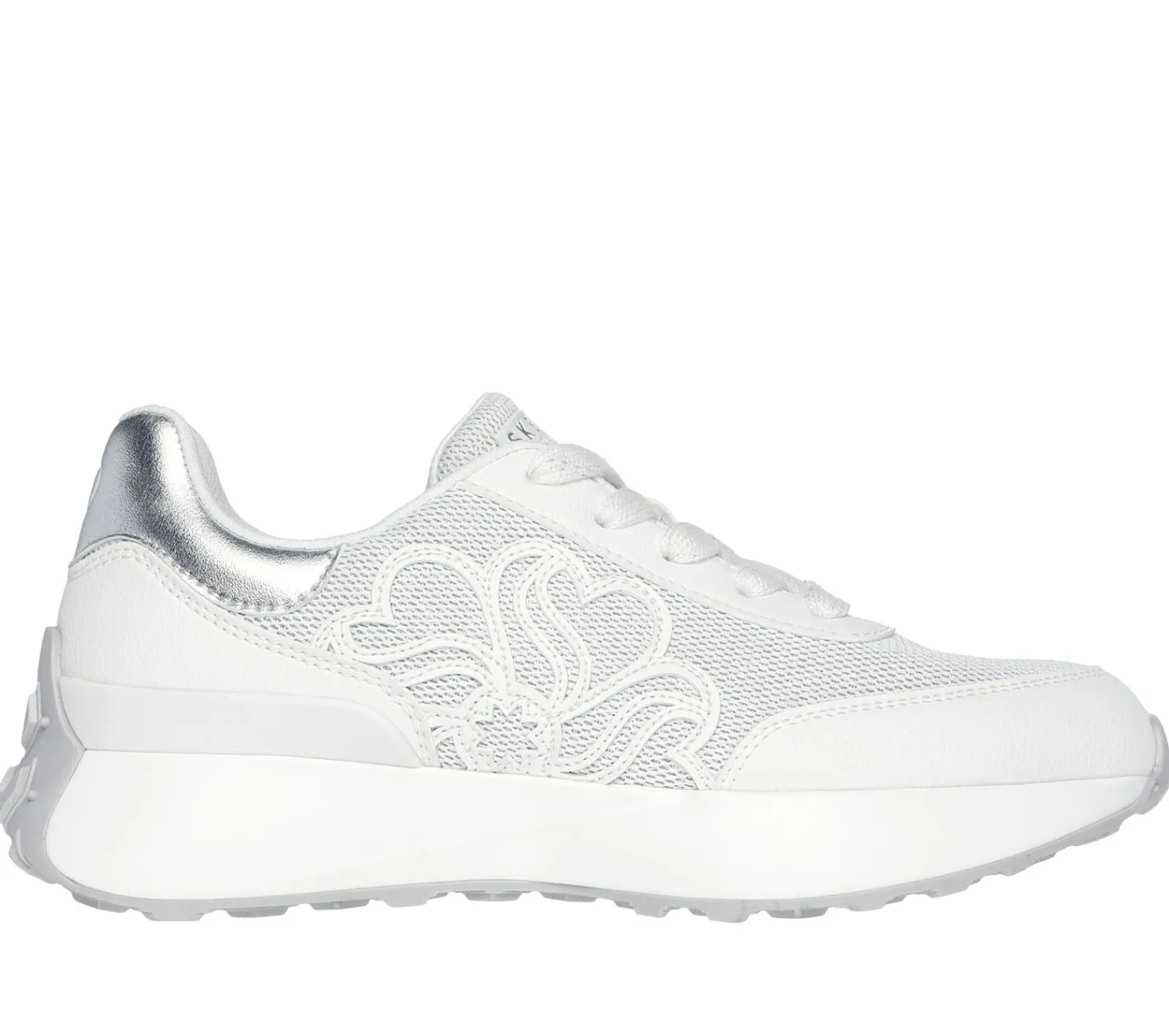 Com Atacadores|Sapatilhas Casuais-SKECHERS Lingo - Glam Central BRANCO