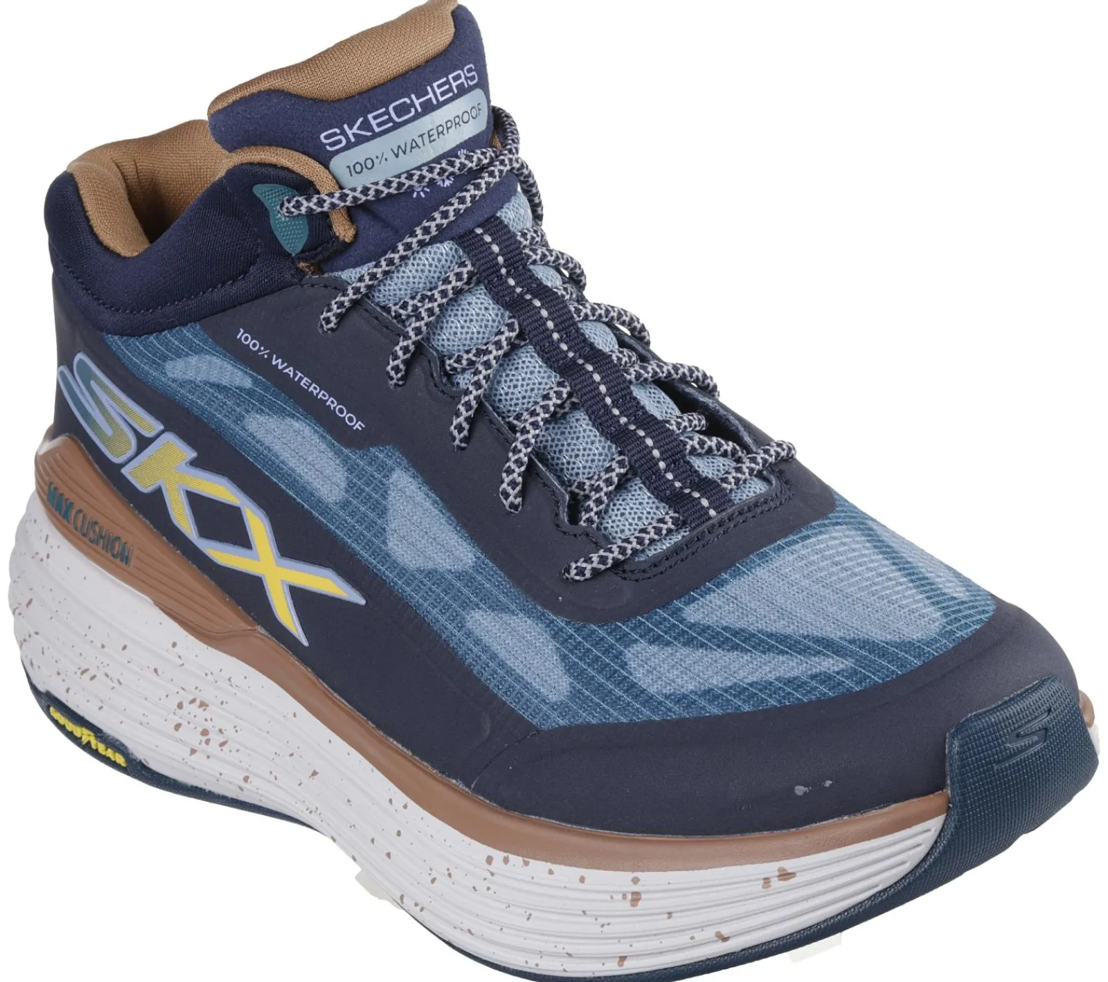 Com Atacadores|Botas-SKECHERS Max Cushioning Suspension - Terrace NAVY / VERDE AZULADO