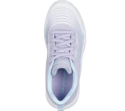 Com Atacadores|Sapatilhas-SKECHERS Microspec Advance BRANCO / LAVANDA / MENTA