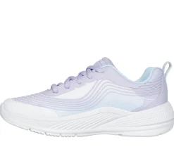 Com Atacadores|Sapatilhas-SKECHERS Microspec Advance BRANCO / LAVANDA / MENTA
