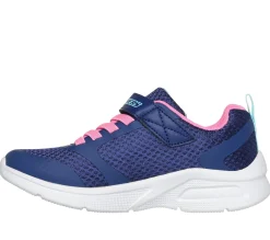 Calçado Sem Atacadores|Sapatilhas-SKECHERS Microspec Max - Racer Gal NAVY / ROSA