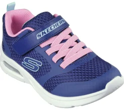Calçado Sem Atacadores|Sapatilhas-SKECHERS Microspec Max - Racer Gal NAVY / ROSA