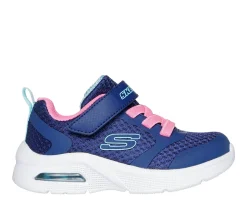 Calçado Sem Atacadores|Sapatilhas-SKECHERS Microspec Max - Racer Gal NAVY / ROSA