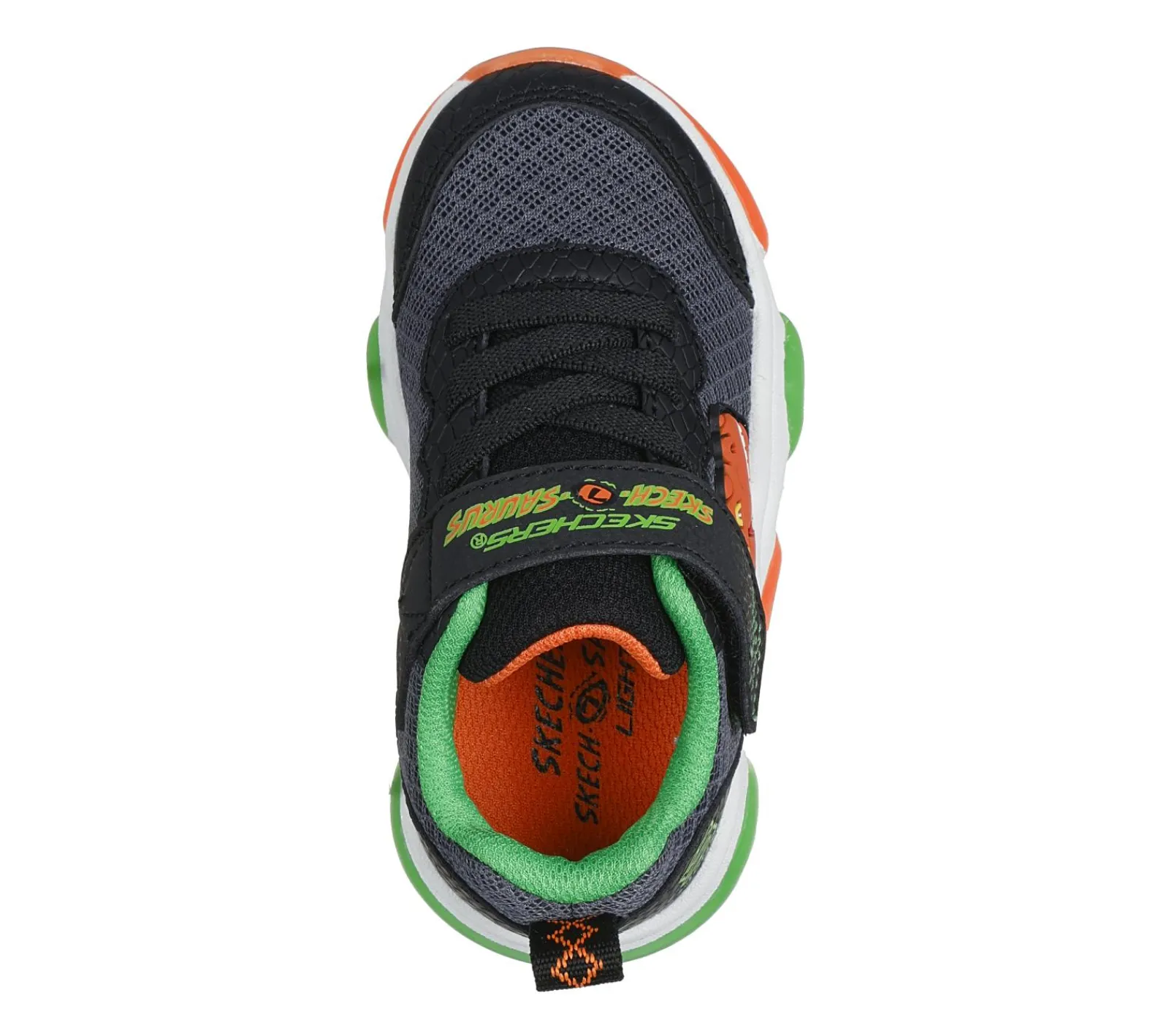 Sapatilhas-SKECHERS Mighty Glow 2.0 - Dino-Bolt PRETO / LARANJA