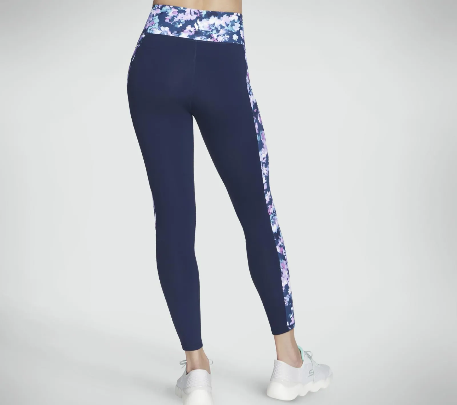 Calças|Partes De Baixo-SKECHERS Misty Floral High-Waisted Full Length Legging AZUL / LAVANDA
