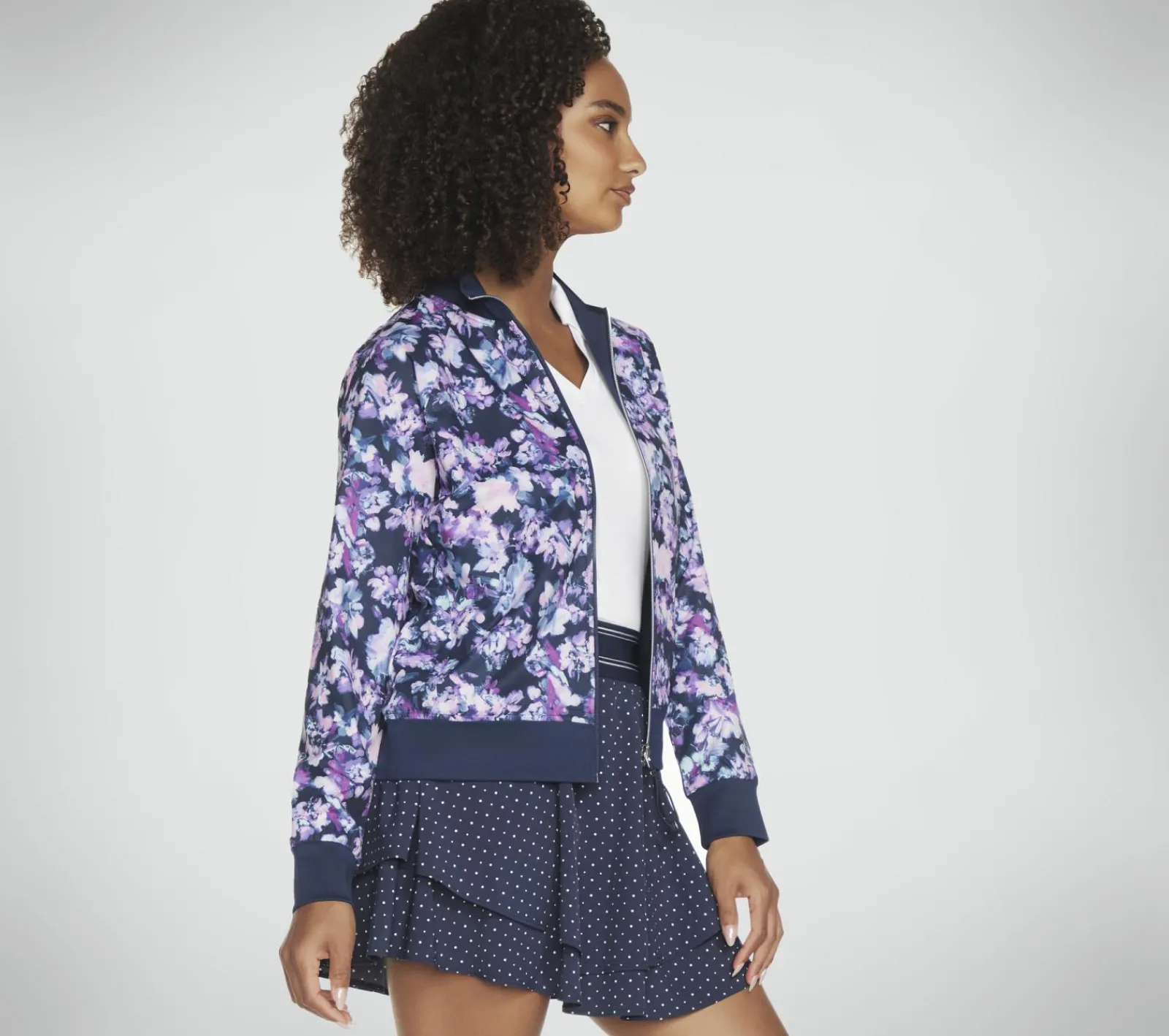 Partes De Cima|Partes De Cima-SKECHERS Misty Floral Reversible Jacket AZUL / LAVANDA