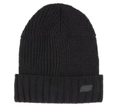 Equipamento Para O Frio|Acessórios Para A Cabeça-SKECHERS Mixed Rib Knit Beanie PRETO
