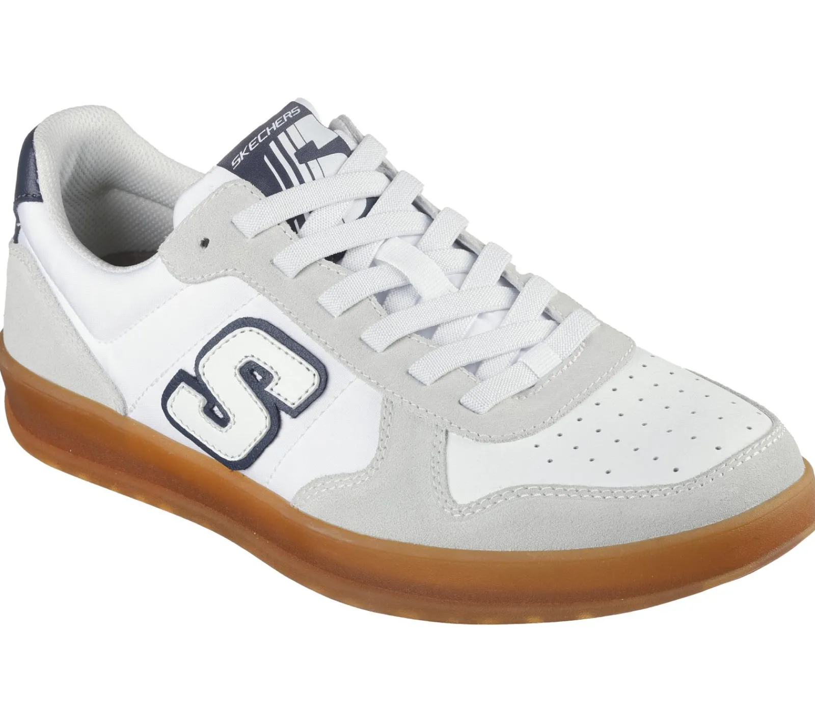 Calçado Sem Atacadores|Sapatilhas Casuais-SKECHERS New Wave Cup - Calven BRANCO SUJO