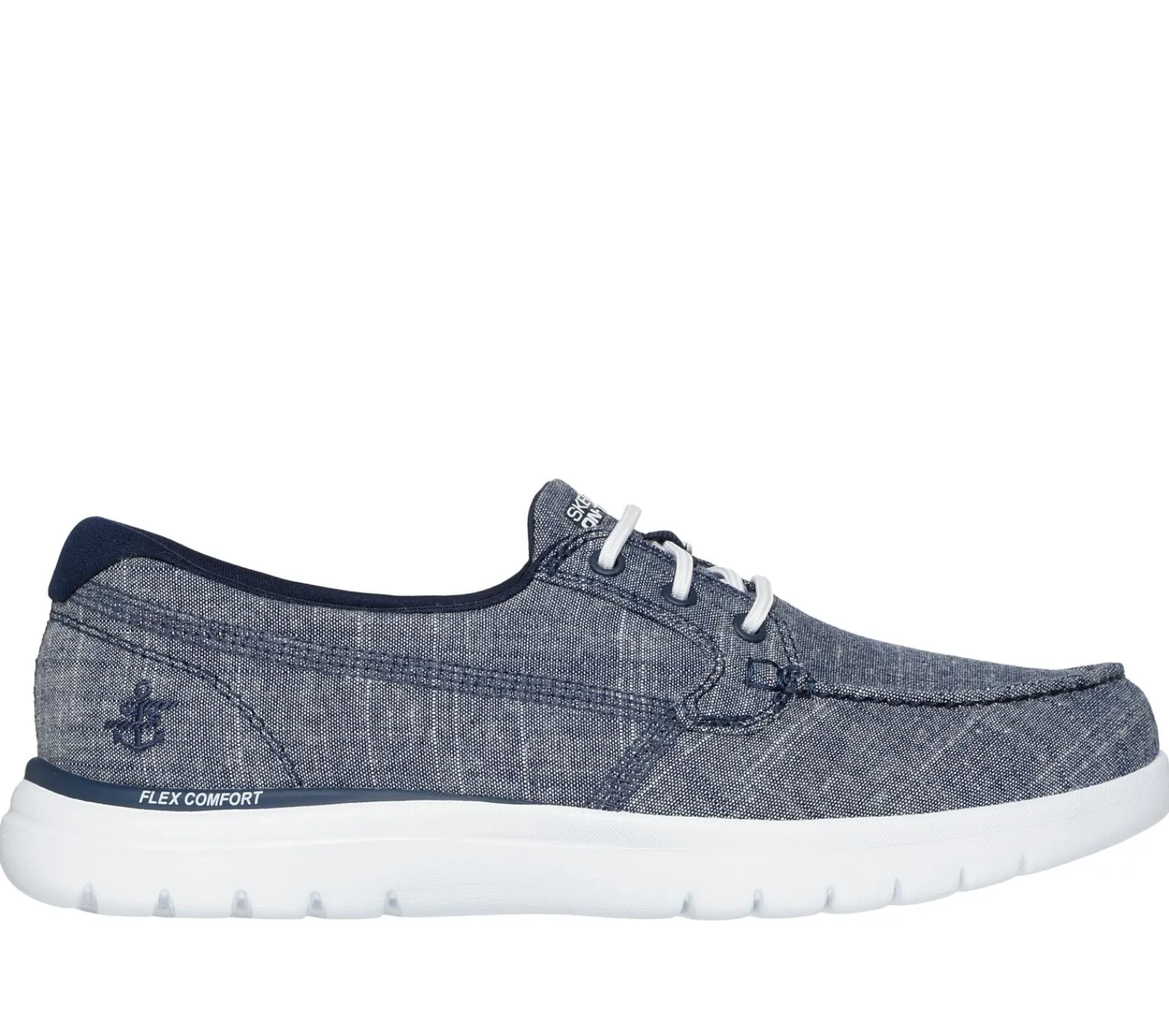Calçado Sem Atacadores|Sapatilhas Casuais-SKECHERS On-the-GO Flex - Ashore NAVY
