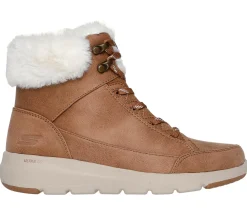 Botas|Com Atacadores-SKECHERS On-the-GO Glacial Ultra - Cozyly CASTANHO CLARO
