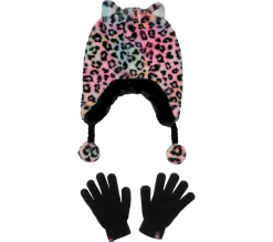 Equipamento Para O Frio|Acessórios Para A Cabeça-SKECHERS Plush Leopard Hat Set MULTICOR