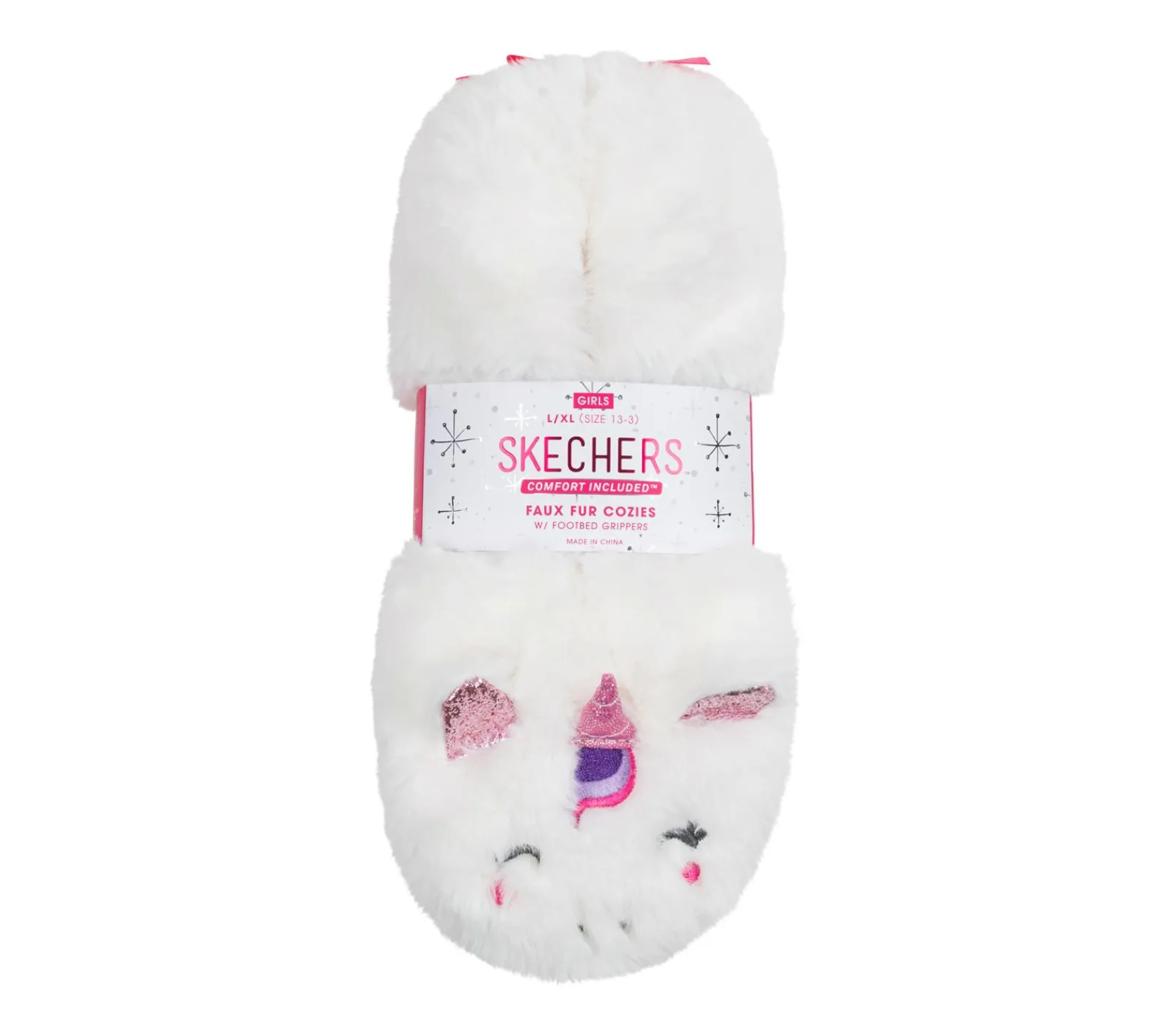 Meias|Meias-SKECHERS Plush Unicorn Slipper Socks - 1 Pack BRANCO