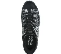 Calçado Sem Atacadores|Sapatilhas Casuais-SKECHERS Premium Leather Slip-ins Snoop One - Double G PRETO / BRANCO