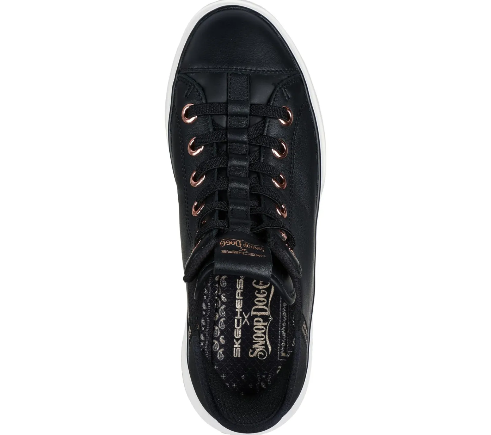 Hands Free Slip-Ins|Sapatilhas Casuais-SKECHERS Premium Leather Slip-ins Snoop One - OG PRETO