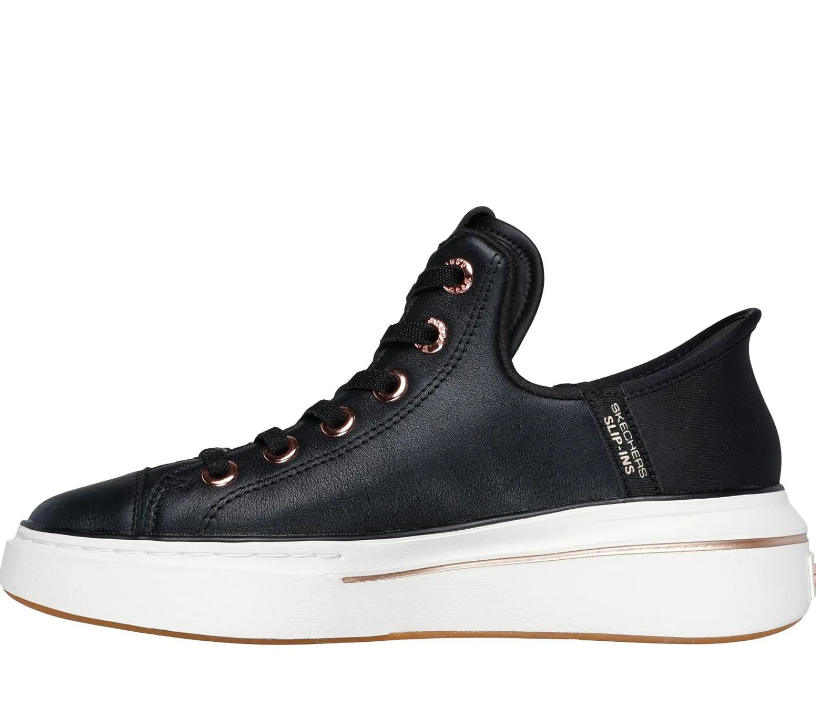Hands Free Slip-Ins|Sapatilhas Casuais-SKECHERS Premium Leather Slip-ins Snoop One - OG PRETO
