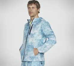 Partes De Cima|Partes De Cima-SKECHERS Razor Printed Full Zip Jacket PRETO / LIMA