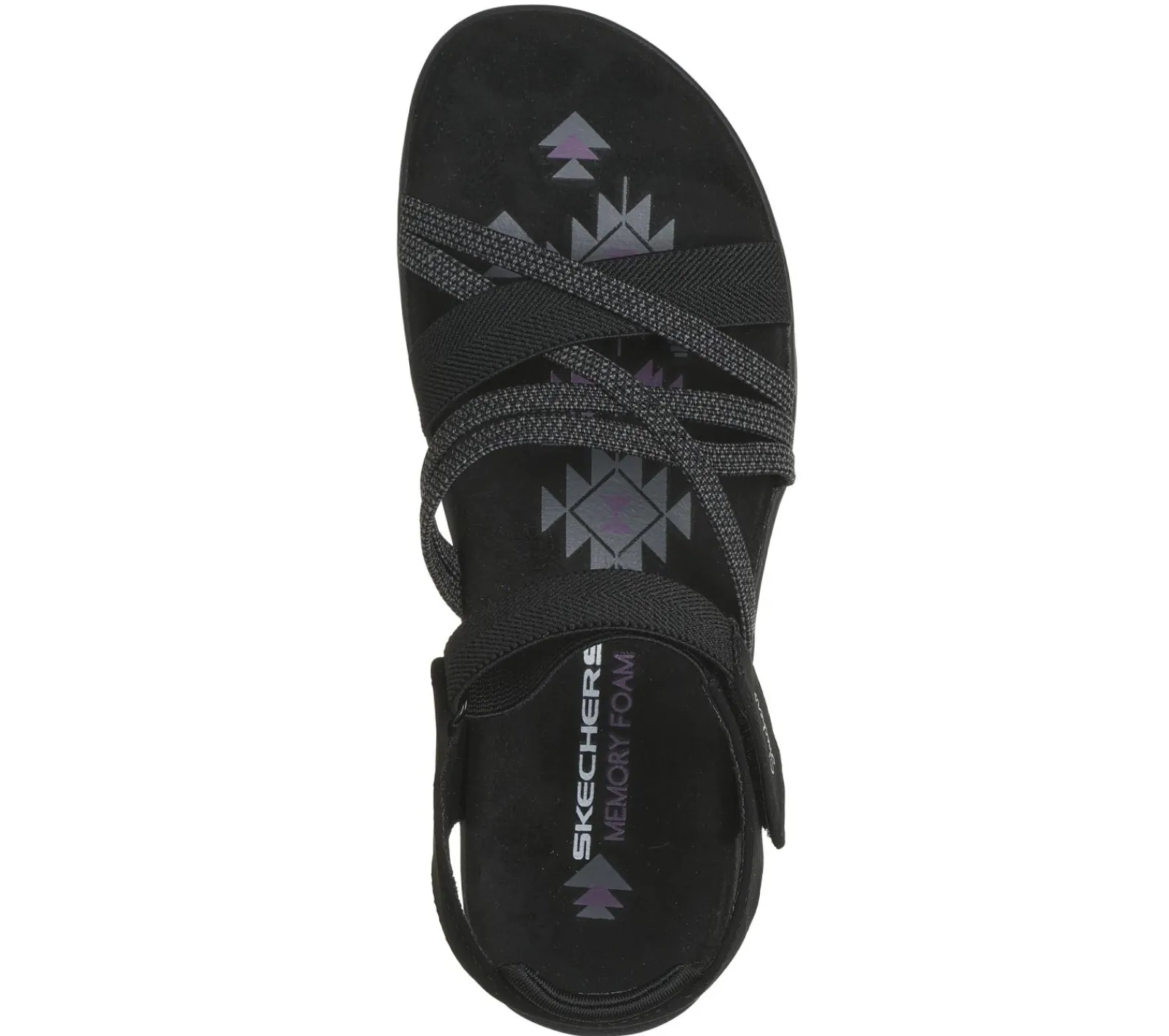 Sandálias-SKECHERS Reggae Slim - Meadow Grazer PRETO