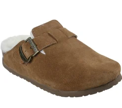 Calçado Sem Atacadores|Slippers-SKECHERS Relaxed Fit: Arch Fit Granola - Restful Nights CASTANHO CLARO